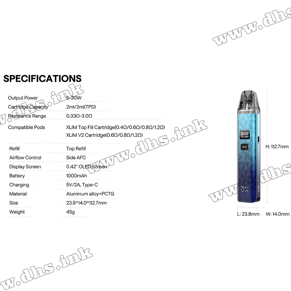 Багаторазова електронна сигарета - OXVA Xlim Classic Edition Pod Kit 1000 мАг (Gradient Green)